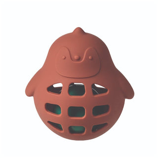 Mary Meyer Baby Rattle, 5-Inches, Red Clay Penguin