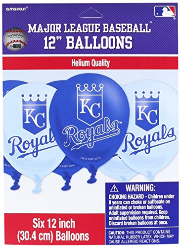 "Kansas City Royals Major League Baseball Collection" Printed Latex Balloons, Party Decoration