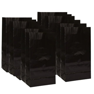 Unique Industries Black Paper Party Favor Bags, 12ct