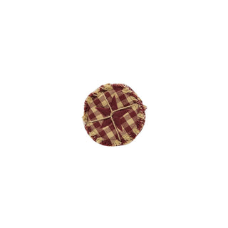 CWI Drink Coaster, 4" in diameter, Tan and Burgundy