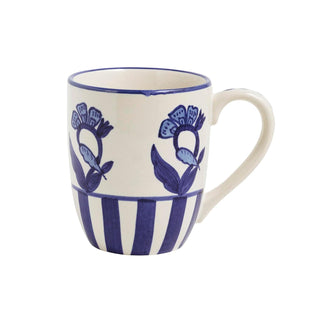 Mud Pie Drinking Cup, 12 Ounces, Blue Flower