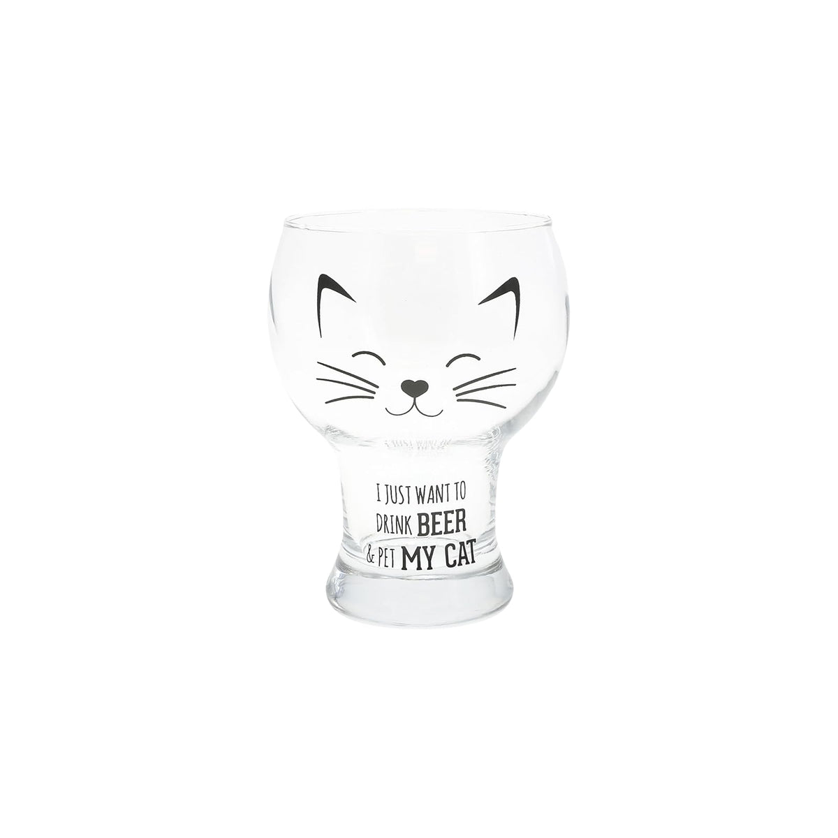 Pavilion Gift Company Drinking Cup, 15 Ounces, Clear & Black