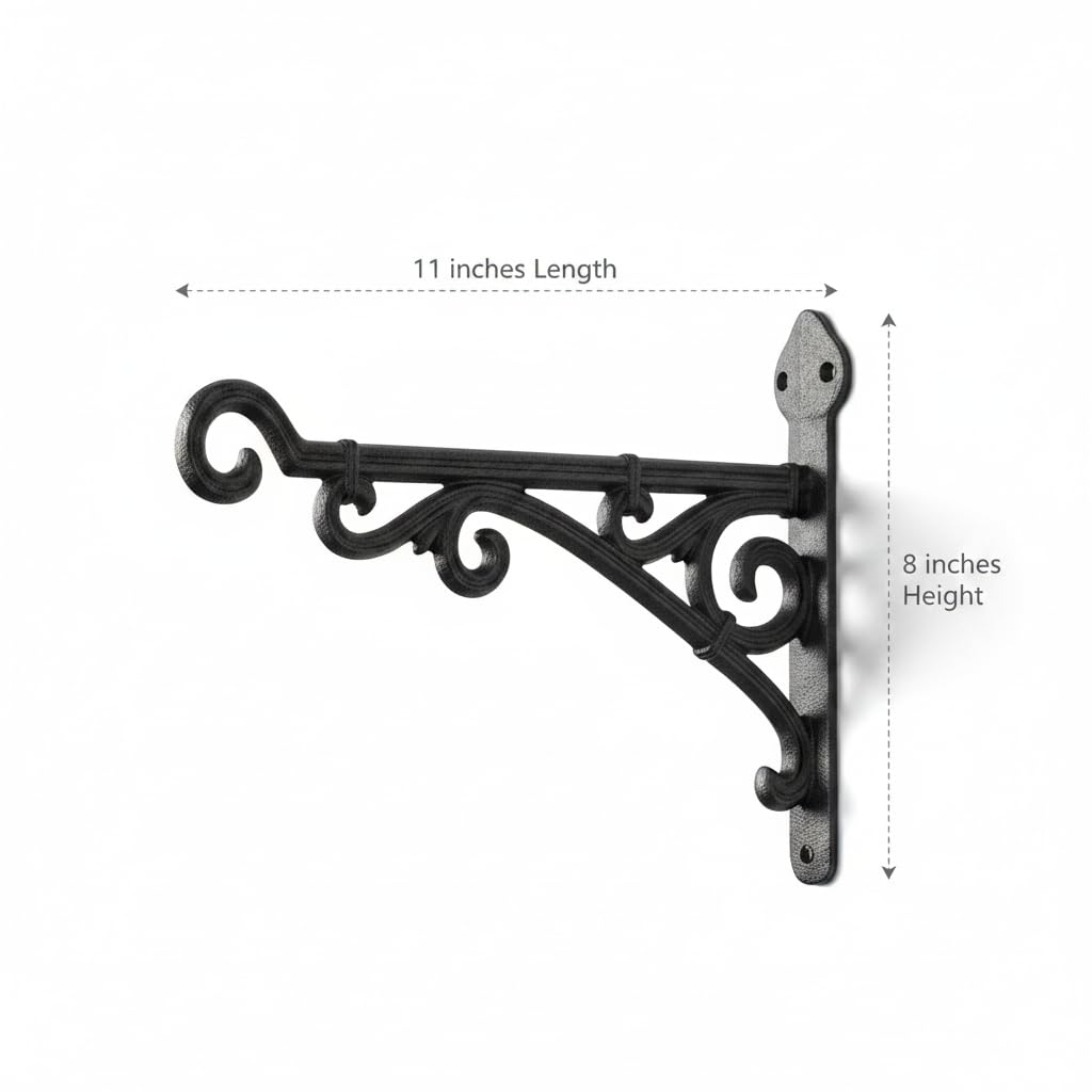 Comfy Hour Cast Iron Wall Mount Bracket - Primitive, Brown