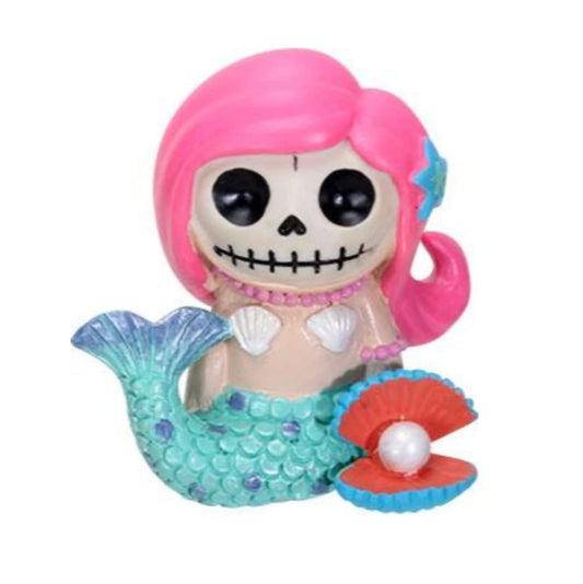 Pacific Trading SUMMIT COLLECTION Furrybones Ariel Signature Skeleton in Mermaid Costume Beside Clam with Pearl