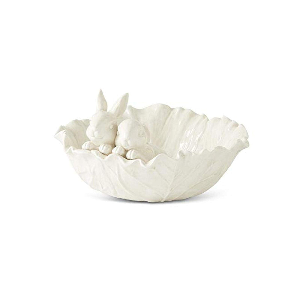 K&K Interiors Dishware Bowl, 12 Inch, White