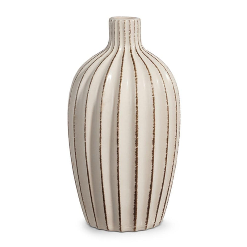 Raz Imports 2024 Natural Appeal 8.75" Ribbed Vase