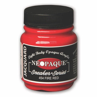 Sneaker Series Neopaque Paint by Jacquard, Highly Pigmented, Flexible and Soft, For Use on a Variety of Surfaces, 2.25 Ounces, Fire Red