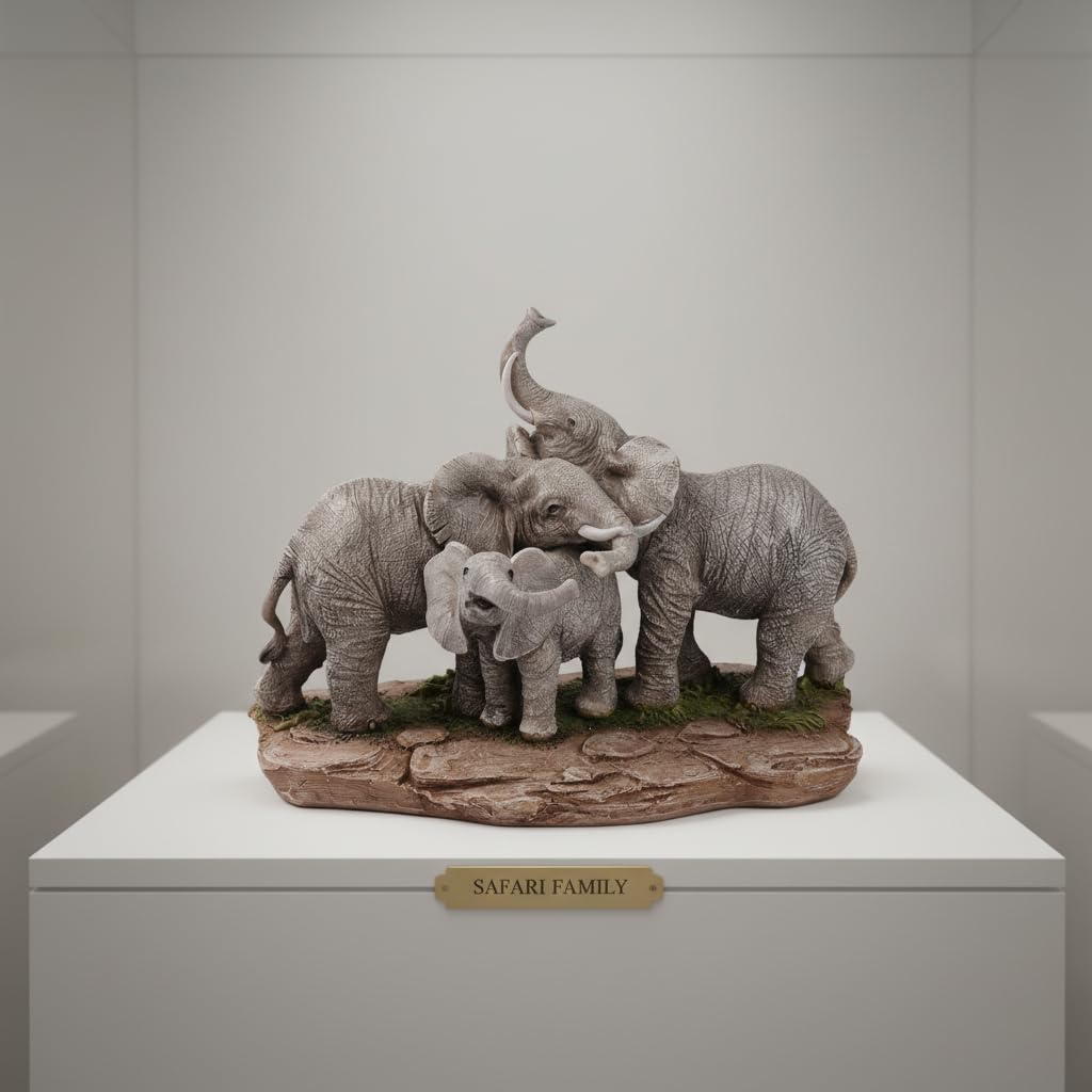 Comfy Hour 9.2 Inch Elephant Statue, Family Decor, Set of 1