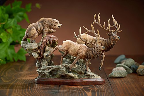 Encounter - Elk & Bear Sculpture by Danny Edwards