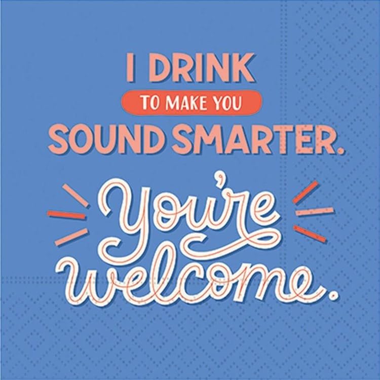 DESIGN DESIGN You Sound Smarter Beverage Napkin, Party Supplies