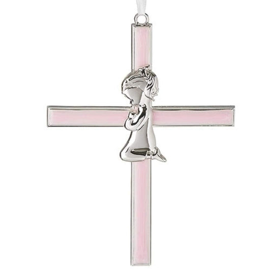 Roman Pink Girl Cross, 6.25 Inches Height