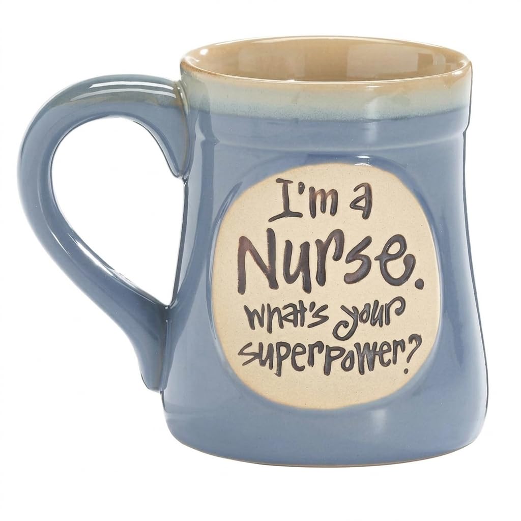 burton + BURTON 1 X I'm a Nurse Superpower Light Blue 18 Oz Mug