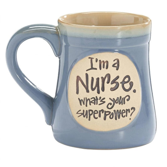 burton + BURTON 1 X I'm a Nurse Superpower Light Blue 18 Oz Mug