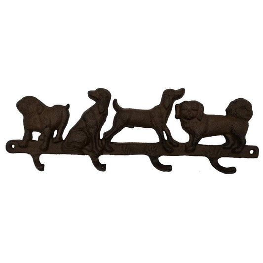 Comfy Hour Cast Iron Dogs Four Key Coat Hooks Clothes Rack Wall Hanger