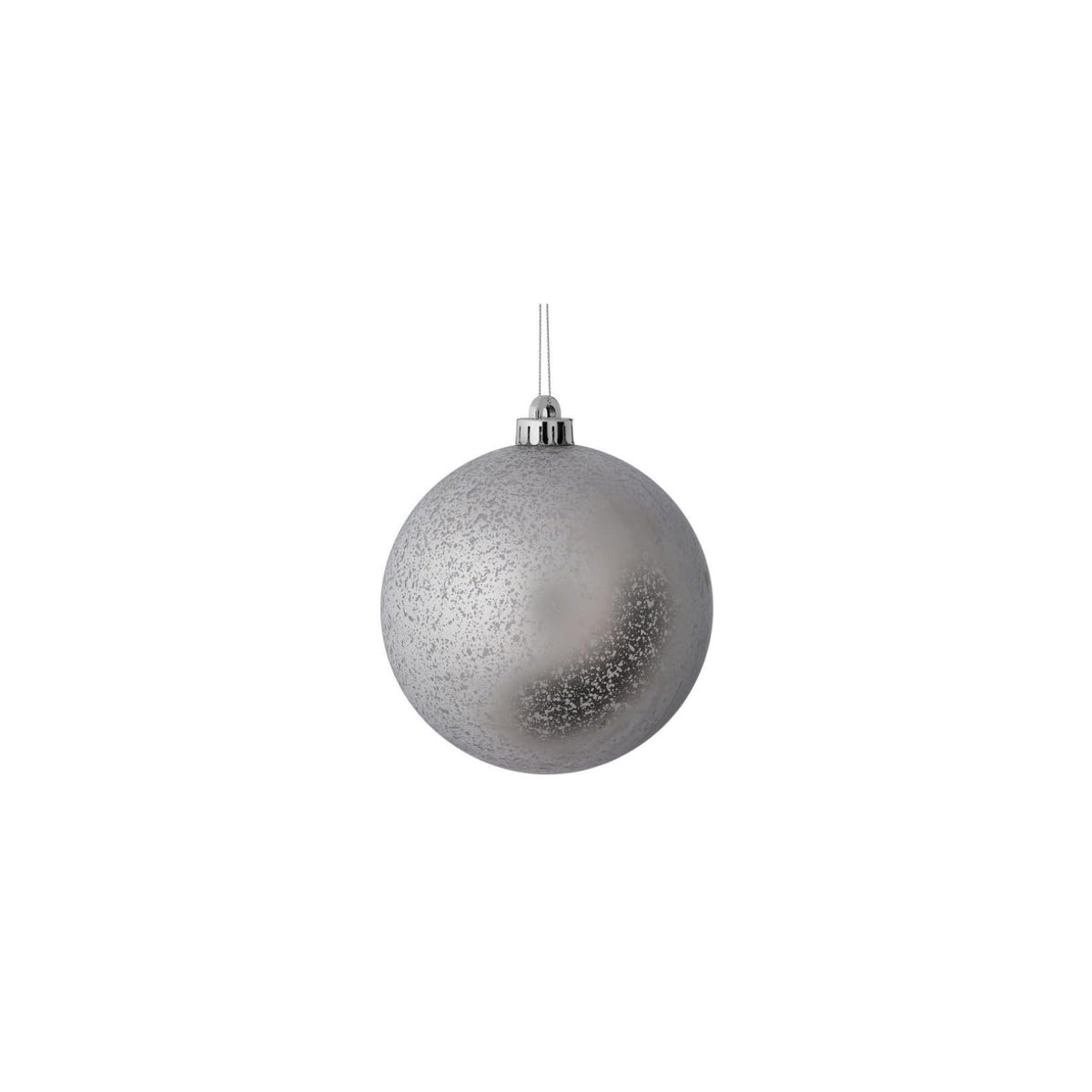 Regency International Matt Mercury Ball Ornament Box of 4, 4-Inch — Silver