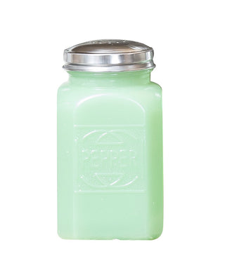 Tablecraft Jadeite Glass Collection(TM) Range Pepper Shaker with Metal Top, 6 oz