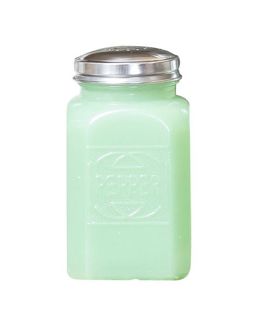 Tablecraft Jadeite Glass Collection(TM) Range Pepper Shaker with Metal Top, 6 oz