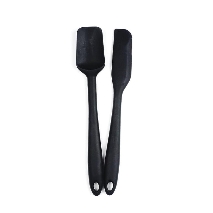 RSVP International (EMS-WH) Ela's Favorite Silicone Spatula, Black, 8" | BPA-Free Silicone | Scrape Batters, Flip Eggs, Ice Cakes, & More | Dishwasher Safe & Heat Resistant | Cooking, Baking & More