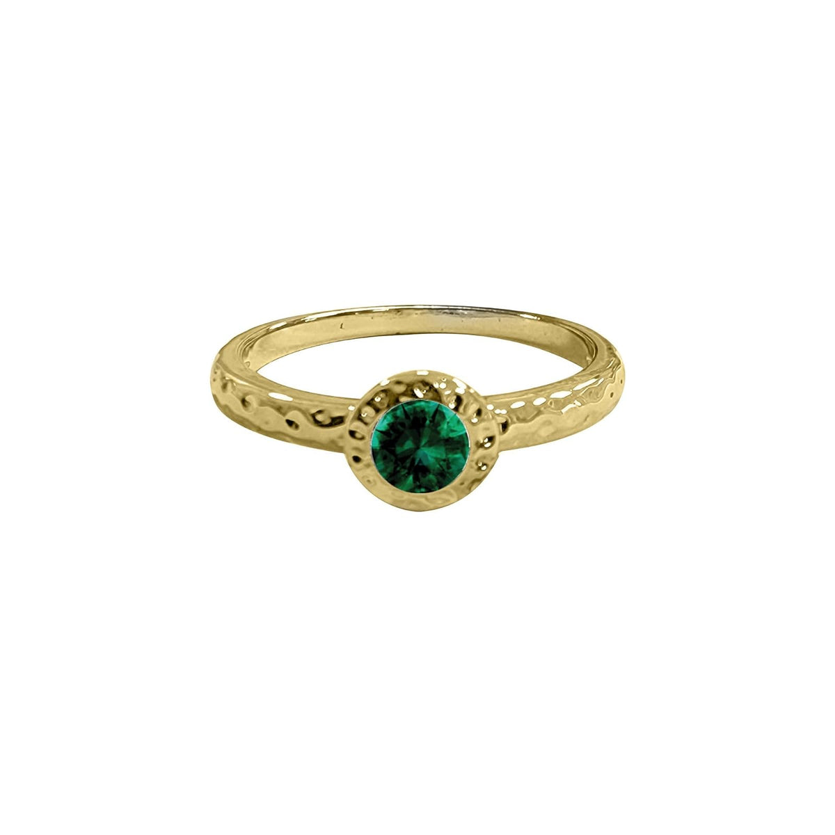 Maya J Necklace, Size 9, Yellow Gold (Emerald)