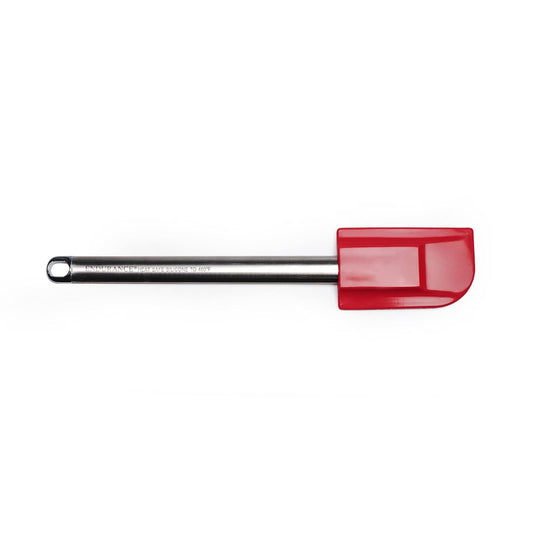 RSVP International Endurance Kitchen Tool Collection Silicone Spatula, Stainless Steel Handle, 10x2", Red