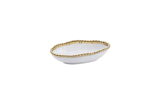Pampa Bay Golden Salerno Long Condiment Bowl
