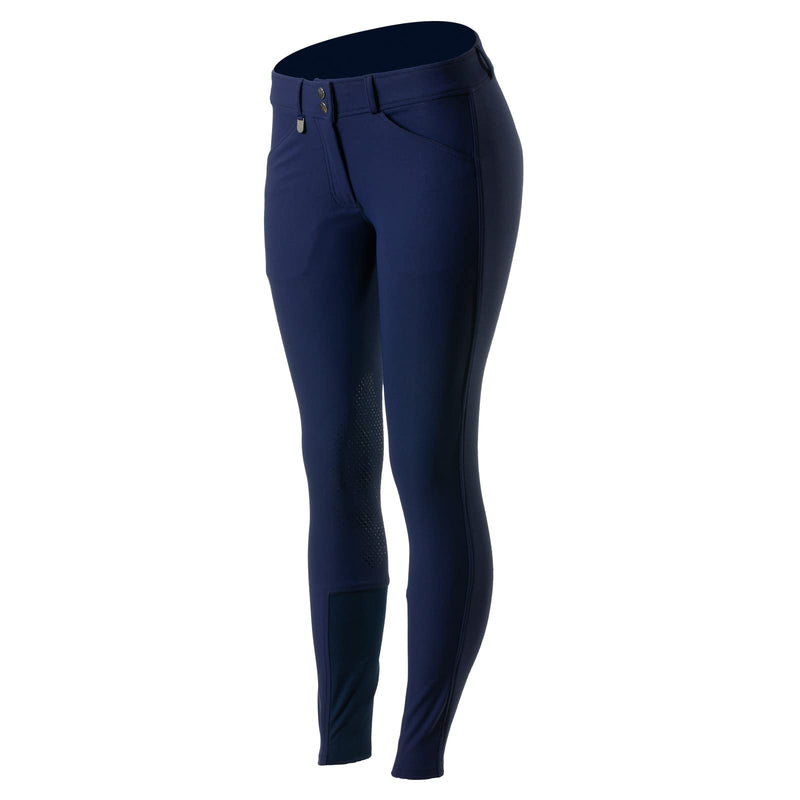 HORZE Womens Grand Prix Silicone Knee Patch Breeches - Patriots Blue - 22