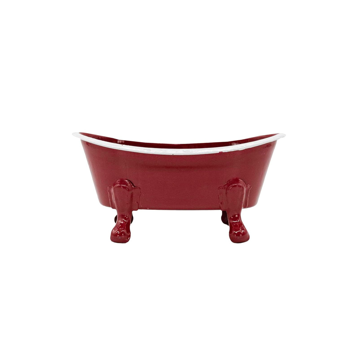 Foreside Home and Garden Soap Dish, Red & White