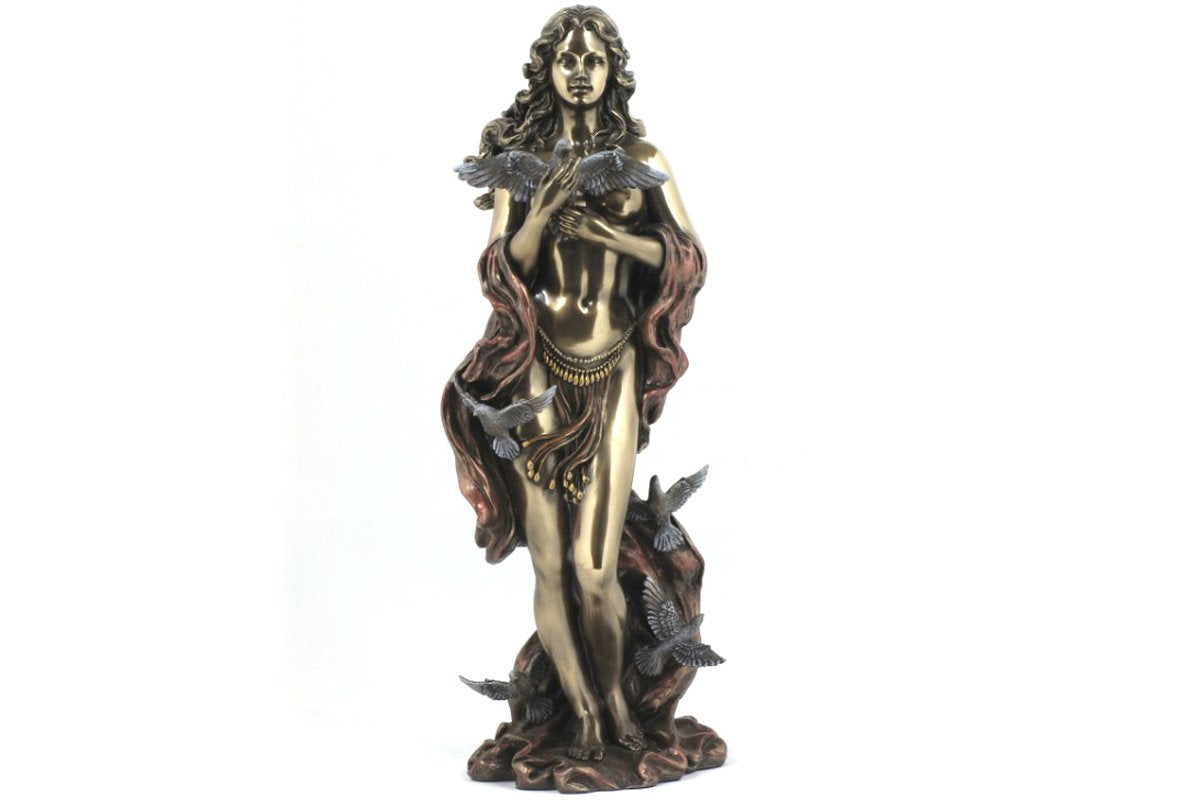 Pacific Trading Giftware Aphrodite (Venus) Greek Roman Goddess of Love Statue, Real Bronze Powder Cast 12-inch Sculpture