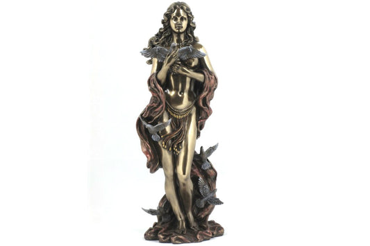 Pacific Trading Giftware Aphrodite (Venus) Greek Roman Goddess of Love Statue, Real Bronze Powder Cast 12-inch Sculpture
