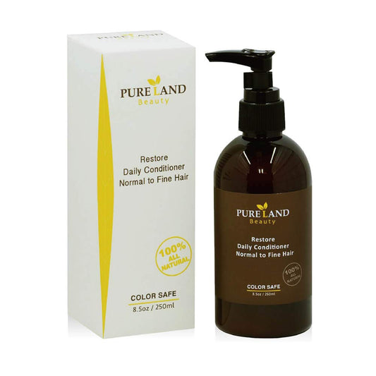 ELC Dao of Hair Pureland Beauty Restore Daily Conditioner, All Natural Hair Conditioner can be Used For Salon Deep Treatments - For Normal to Healthy Hair - Sulfate-free, Soothes, Adds Shine and Detangles - 8.5 fl oz.