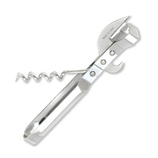Chef Craft, Cork Screw, and Bottle 3-in-1 Can Opener, 5 3/4", Silver