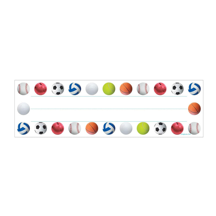 Hygloss Label, 9.5" x 2 7/8", Sports Balls