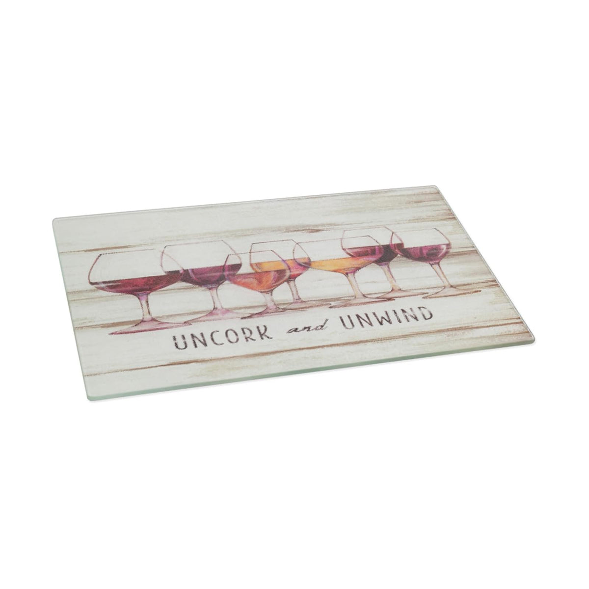 Boston International Cutting Board, 12"L x 8"W, Uncork & Unwind
