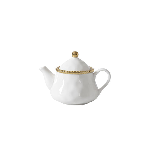 Pampa Bay Dishware Place Setting, 6.75 x 4.75, White with Silver Beading