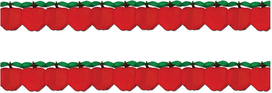 Beistle Tissue Apple Garland Party Accessory (1 count) (1/Pkg)