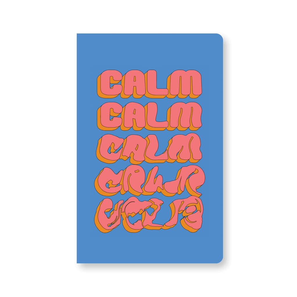 Denik Can't Keep Calm Notebook, 5.25" x 8.25", 144 Blank Pages, Softcover Notebook