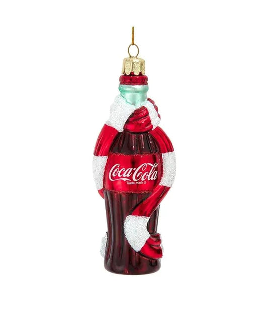 Coca-Cola® Glass Bottle With Scarf Ornament
