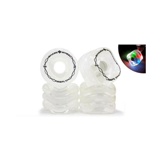 Shark Wheel Wheel, 70mm, Clear with Multi-Color Lights.