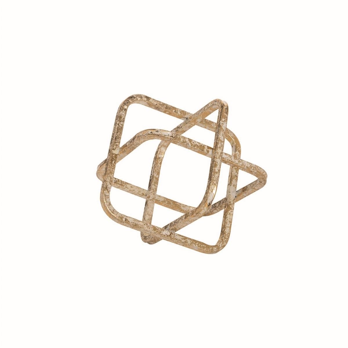 Foreside Metal Cube Sculpture Small