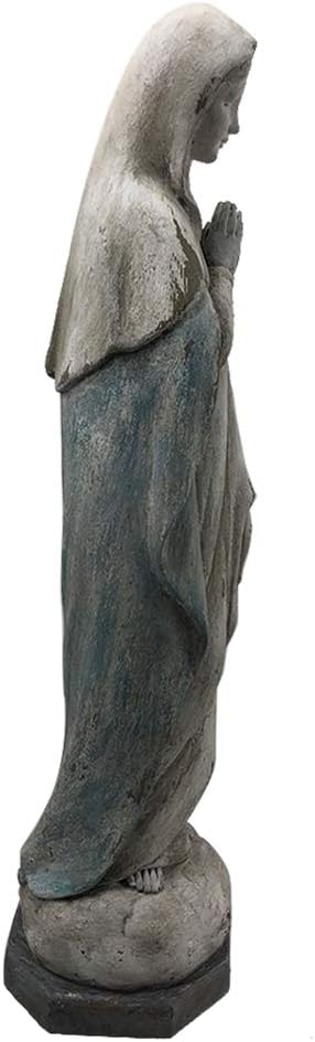 Comfy Hour The Story of Jesus Nativity Scene Collection 14" Resin Religious Praying Virgin Mary Statue, The Blessed Mother of The Immaculate Comception Home Madonna Figurine Gray