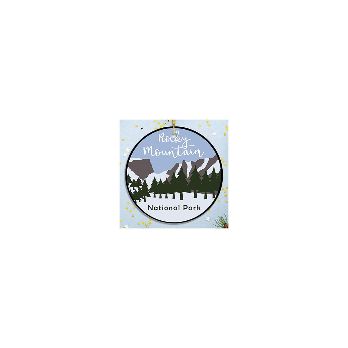 OrnamentallyYou Hanging Ornament, Rocky Mountains National Park Ornament, Elegan