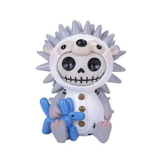 Pacific Trading SUMMIT COLLECTION Furrybones Hedrick Signature Skeleton in Hedgehog Costume with Blue Balloon Animal