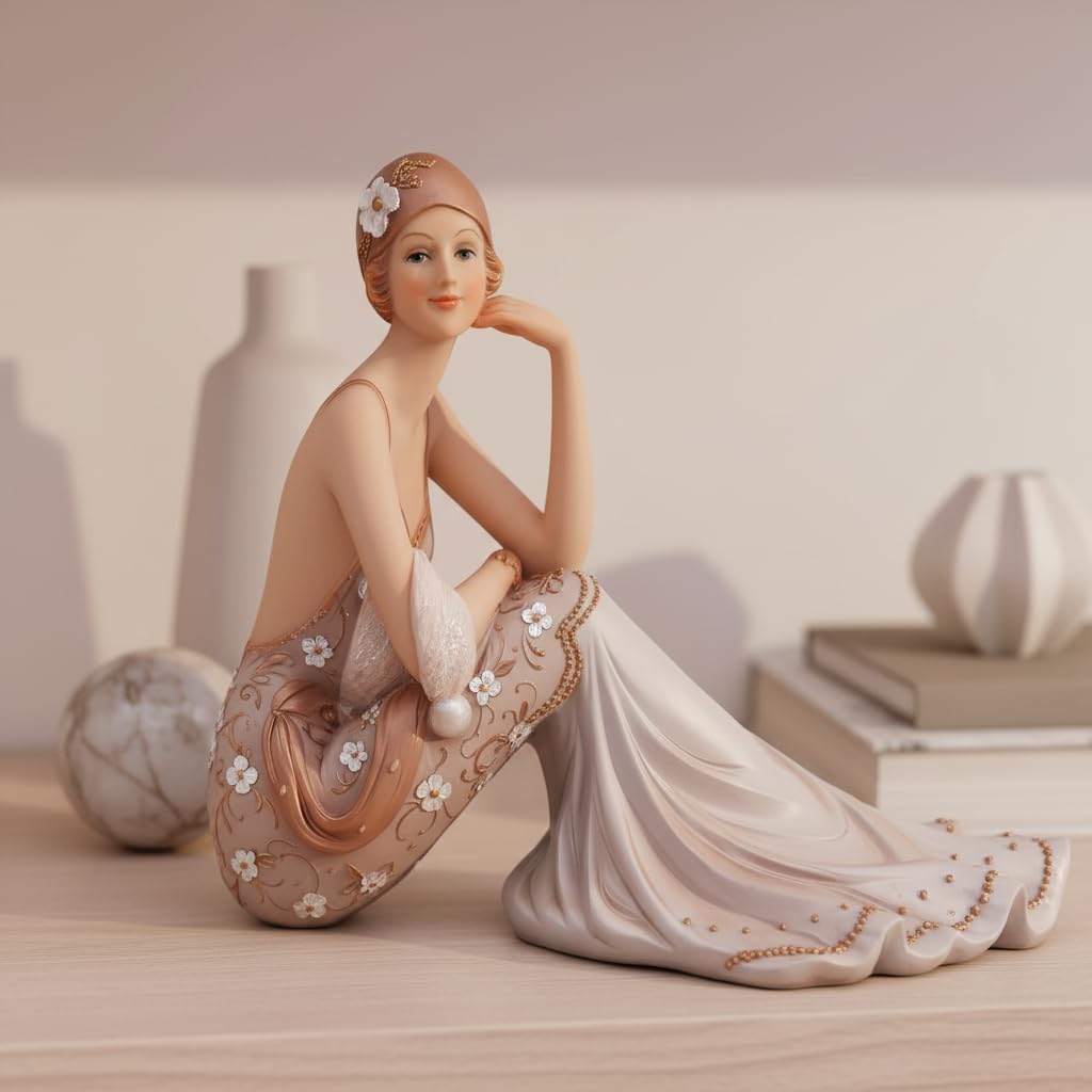 Comfy Hour 8 Inch Victorian Lady Figurine, Sitting Woman Decor