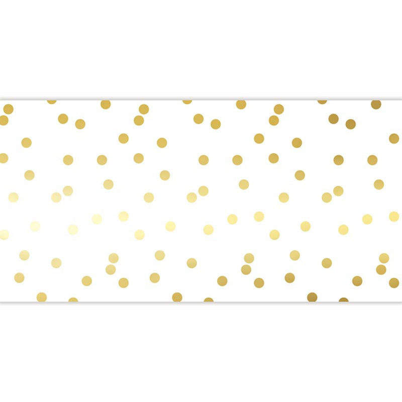 Santa Barbara Design Studio Paper Table Runner Roll Disposable Table-Runners, 20-Feet Long, Gold Polka Dots