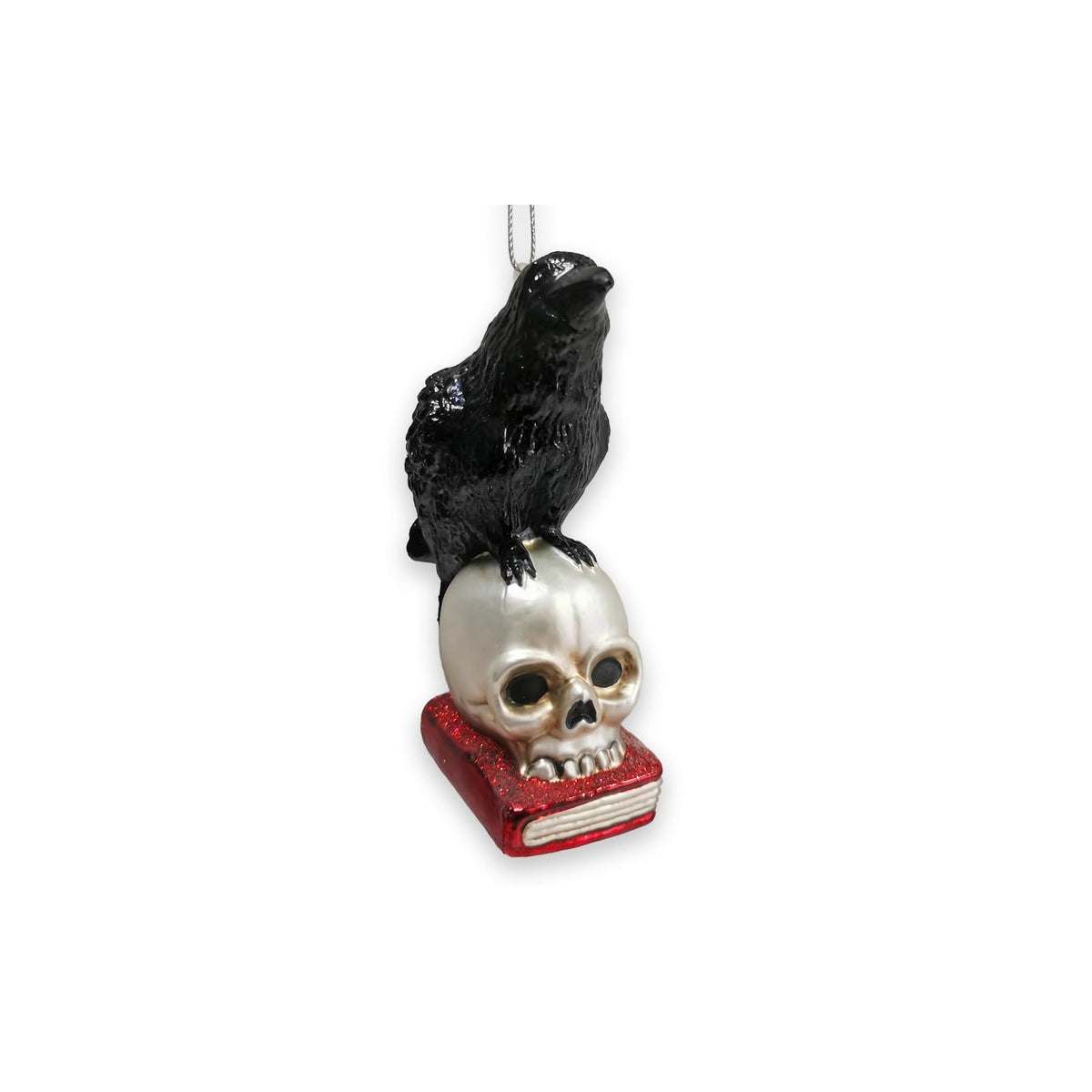 OrnamentallyYou Hanging Ornament, 2.8in (L) x 1.8in (W) x 4.6in (H), Raven on Sk