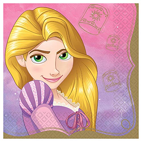 &quot;Disney Princess&quot; Rapunzel Luncheon Party Napkins, 6.5&quot; x6.5&quot;, 16 Ct.