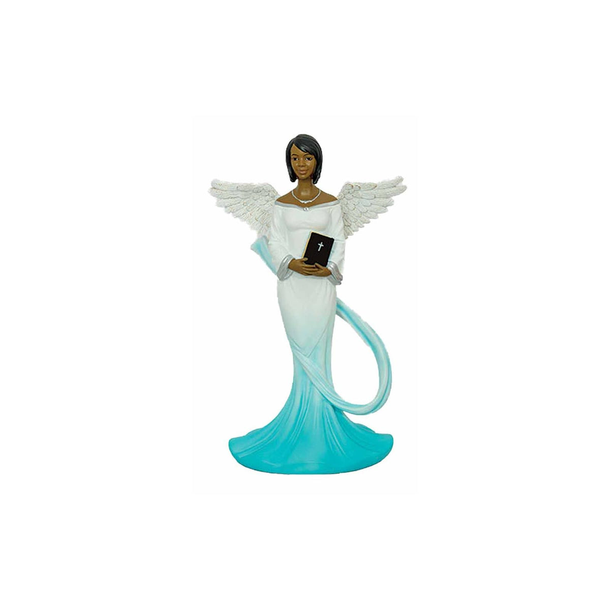 Positive Image Gifts Figurine, 11.75 inches, Cyan,silver,white