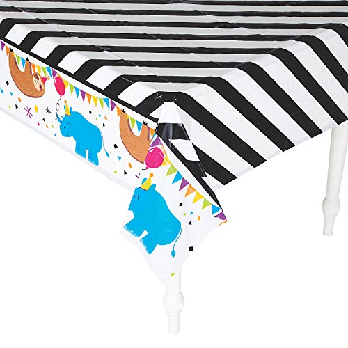Fun Express Party Animal Table Cover - Party Supplies - 1 Piece
