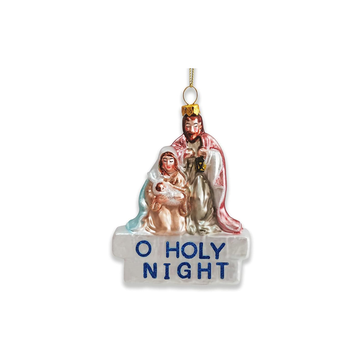 OrnamentallyYou Hanging Ornament, Oh Holy Night Nativity Scene Glass Christmas O