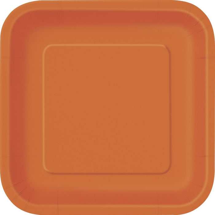 Unique Industries Party Tableware, 7", Orange